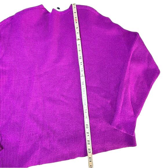 Express Vibrant Magenta Textured Knit Sweater - Picture 6 of 7
